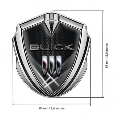 Buick Self Adhesive Bodyside Emblem Silver Outer Glow Effect