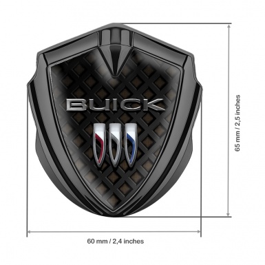 Buick Tuning Emblem Self Adhesive Graphite Dark Grille Chrome Effect