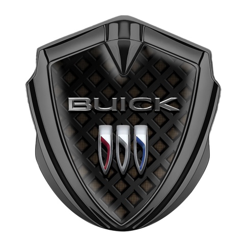 Buick Tuning Emblem Self Adhesive Graphite Dark Grille Chrome Effect