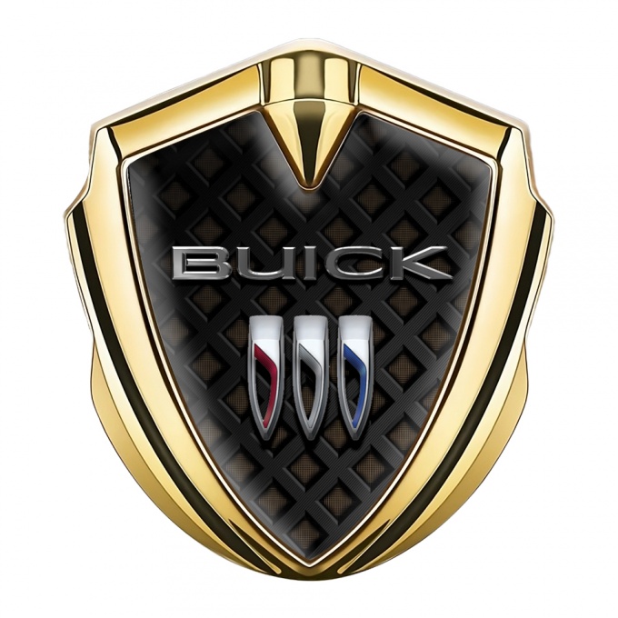 Buick Tuning Emblem Self Adhesive Gold Dark Grille Chrome Effect