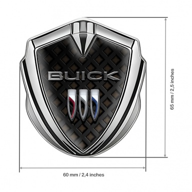 Buick Tuning Emblem Self Adhesive Silver Dark Grille Chrome Effect