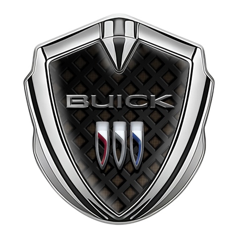 Buick Tuning Emblem Self Adhesive Silver Dark Grille Chrome Effect