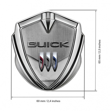 Buick 3D Car Metal Emblem Silver Center Plate Brushed Edition