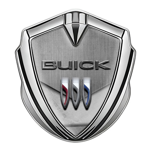 Buick 3D Car Metal Emblem Silver Center Plate Brushed Edition