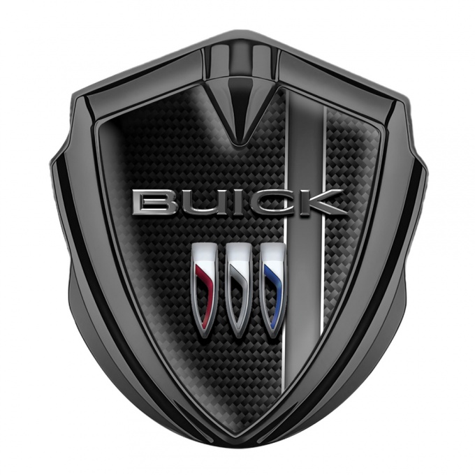 Buick Trunk Metal Emblem Badge Graphite Carbon Base Sport Stripe