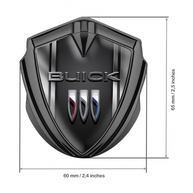 Buick 3D Car Metal Emblem Graphite Black Base Gradient Edition