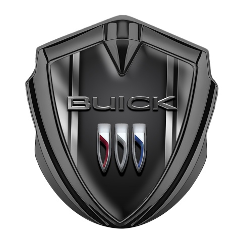 Buick 3D Car Metal Emblem Graphite Black Base Gradient Edition