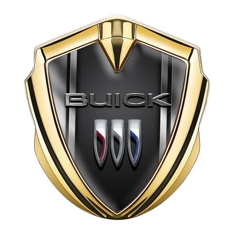 Buick 3D Car Metal Emblem Gold Black Base Gradient Edition