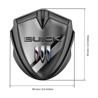 Buick Tuning Emblem Self Adhesive Graphite Diagonal Gradient Design
