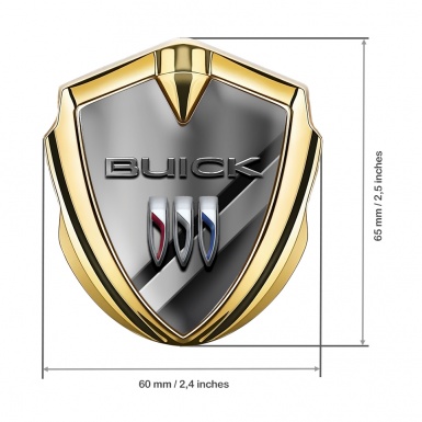 Buick Tuning Emblem Self Adhesive Gold Diagonal Gradient Design