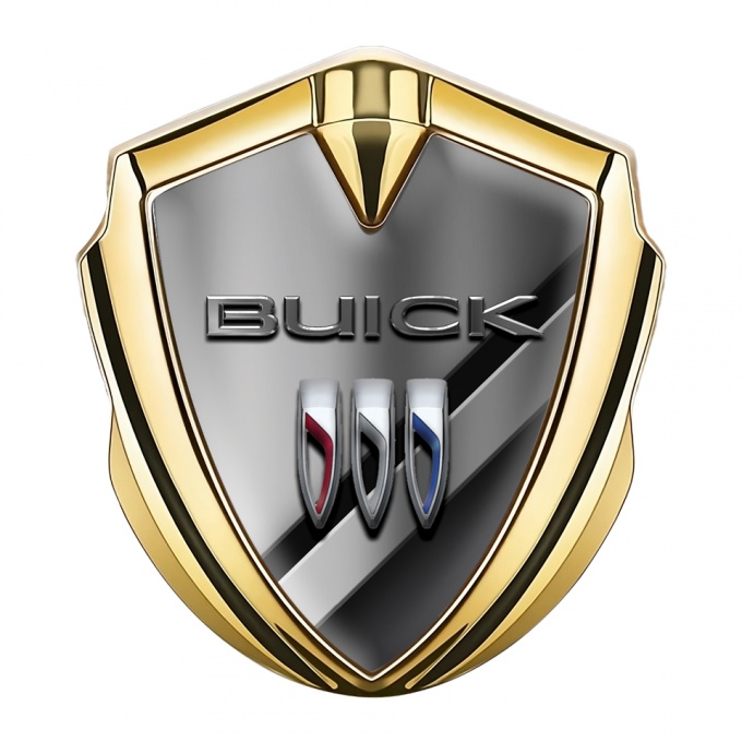 Buick Tuning Emblem Self Adhesive Gold Diagonal Gradient Design