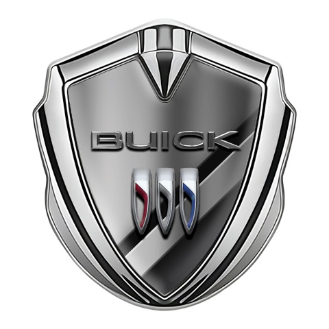 Buick Tuning Emblem Self Adhesive Silver Diagonal Gradient Design