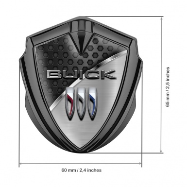 Buick Bodyside Emblem Graphite Hexagon Base Stylish Chrome Accent