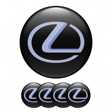 Lexus Wheel Center Caps Emblem Black Edition With Blue Logo 