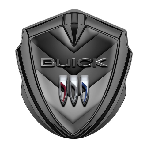 Buick Trunk Emblem Badge Graphite V Shaped Grey Panel Edition