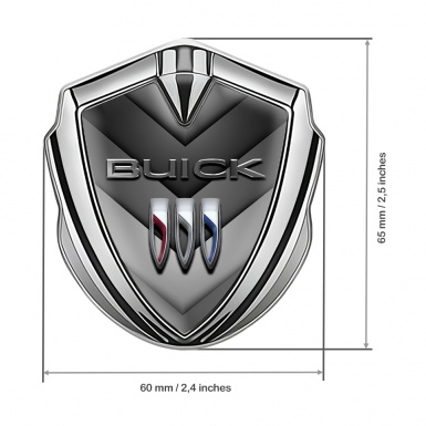 Buick Trunk Emblem Badge Silver V Shaped Grey Panel Edition