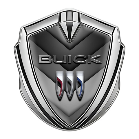 Buick Trunk Emblem Badge Silver V Shaped Grey Panel Edition