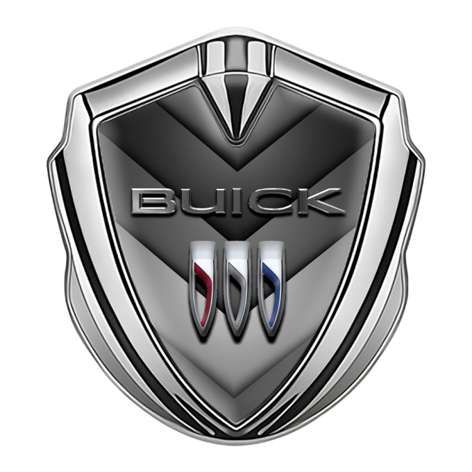 Buick Trunk Emblem Badge Silver V Shaped Grey Panel Edition