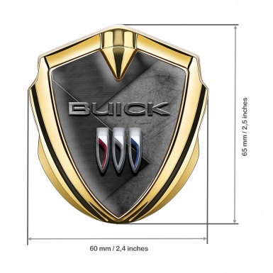 Buick Self Adhesive Bodyside Emblem Gold Stylish Plates Design
