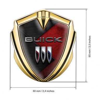 Buick Trunk Emblem Badge Gold Stylish Red Plates Edition