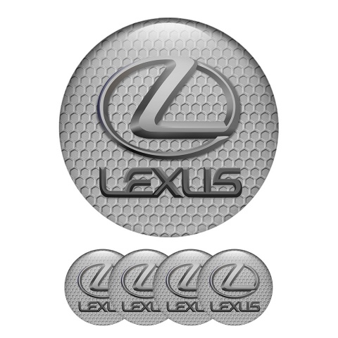 Lexus Domed Stickers Wheel Center Cap Badge Carbon Printing With 3D Logo