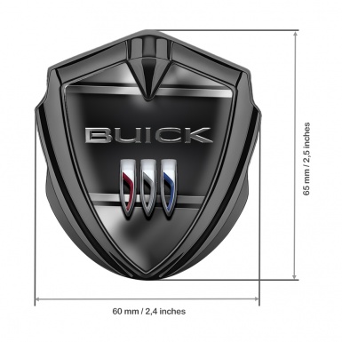 Buick Tuning Emblem Self Adhesive Graphite Black Base Gradient Design