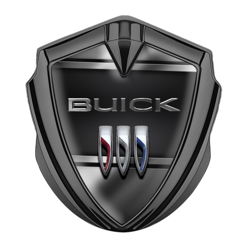 Buick Tuning Emblem Self Adhesive Graphite Black Base Gradient Design