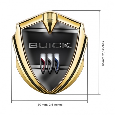 Buick Tuning Emblem Self Adhesive Gold Black Base Gradient Design