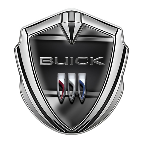 Buick Tuning Emblem Self Adhesive Silver Black Base Gradient Design