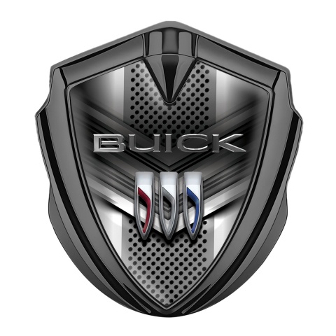Buick 3D Car Metal Emblem Graphite Metallic Mesh V Elements Design