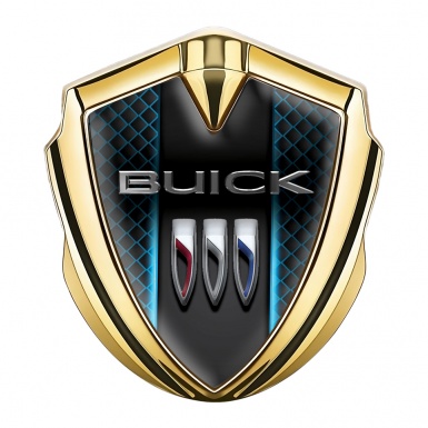 Buick Bodyside Badge Self Adhesive Gold Blue Grille Glow Effect