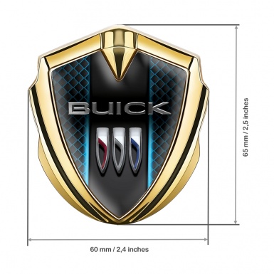 Buick Bodyside Badge Self Adhesive Gold Blue Grille Glow Effect
