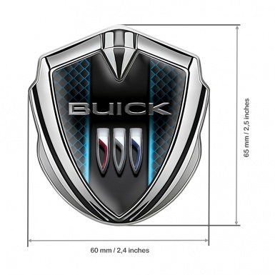 Buick Bodyside Badge Self Adhesive Silver Blue Grille Glow Effect