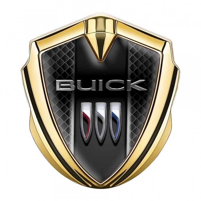 Buick Fender Emblem Badge Gold Dark Grille Glow Effect
