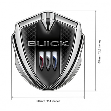 Buick Fender Emblem Badge Silver Dark Grille Glow Effect