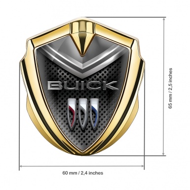 Buick Trunk Emblem Badge Gold Dark Grille Grey Cap Elements