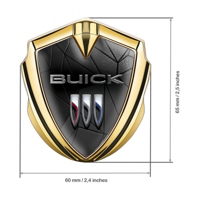 Buick Trunk Metal Emblem Gold Dark Mosaic Template Design