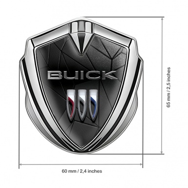 Buick Trunk Metal Emblem Silver Dark Mosaic Template Design