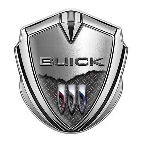 Buick 3D Car Metal Emblem Silver Half Torn Metal Template