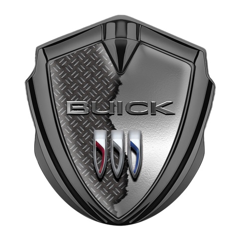 Buick Bodyside Badge Self Adhesive Graphite Metal Deck Clean Logo