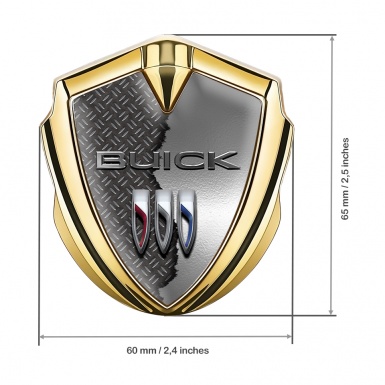 Buick Bodyside Badge Self Adhesive Gold Metal Deck Clean Logo