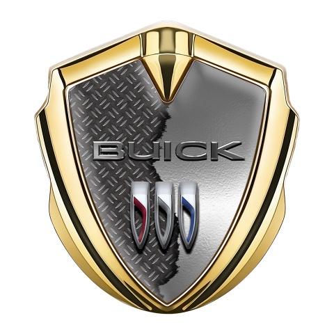Buick Bodyside Badge Self Adhesive Gold Metal Deck Clean Logo