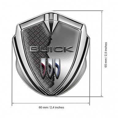 Buick Bodyside Badge Self Adhesive Silver Metal Deck Clean Logo