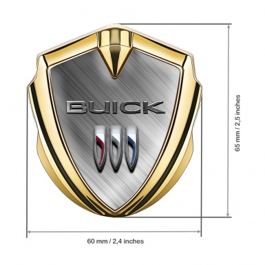 Buick Trunk Metal Emblem Gold Diagonal Lines Template Design