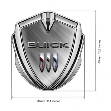 Buick Trunk Metal Emblem Silver Diagonal Lines Template Design