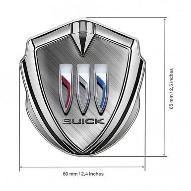 Buick Trunk Metal Emblem Badge Silver Diagonal Mesh Big Logo