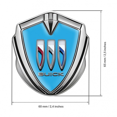 Buick Self Adhesive Bodyside Emblem Silver Blue Base Big Logo
