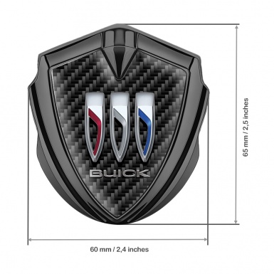 Buick Fender Emblem Badge Graphite Dark Carbon Base Big Logo