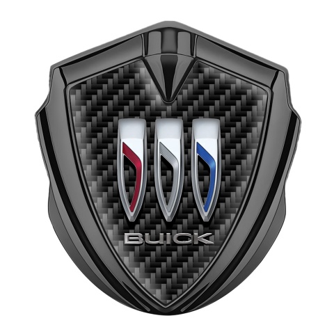 Buick Fender Emblem Badge Graphite Dark Carbon Base Big Logo