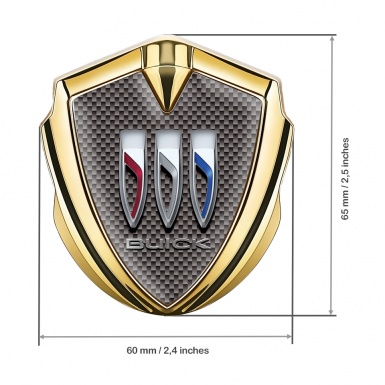 Buick Bodyside Emblem Gold Brown Carbon Template Big Logo